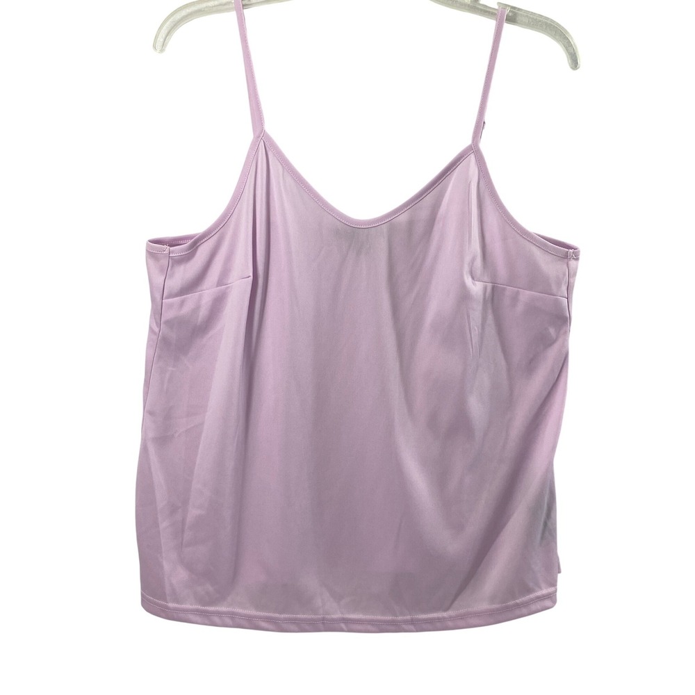 Zac & Rachel Cami Top Women Large Lavender Pastel V-Neck Layering Coquette Fairy